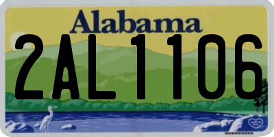 AL license plate 2AL1106