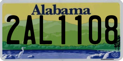 AL license plate 2AL1108