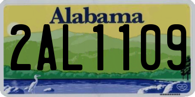 AL license plate 2AL1109