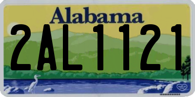 AL license plate 2AL1121