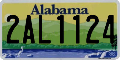 AL license plate 2AL1124