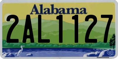AL license plate 2AL1127