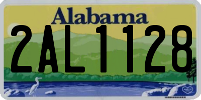 AL license plate 2AL1128