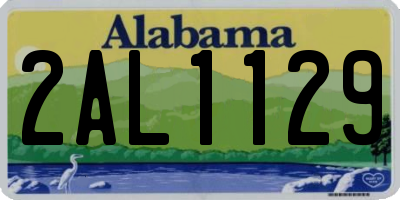 AL license plate 2AL1129