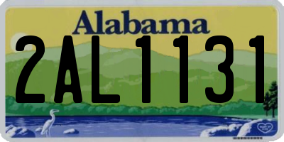 AL license plate 2AL1131