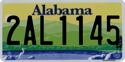 AL license plate 2AL1145