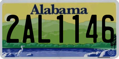 AL license plate 2AL1146