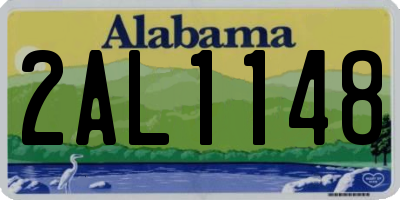 AL license plate 2AL1148