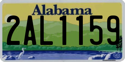 AL license plate 2AL1159