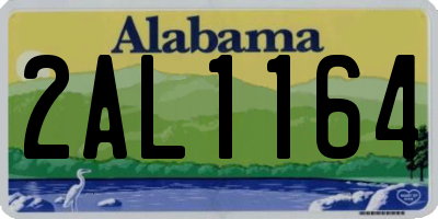 AL license plate 2AL1164