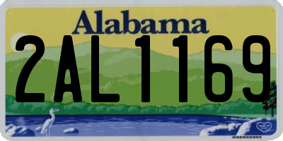 AL license plate 2AL1169