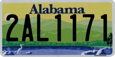AL license plate 2AL1171