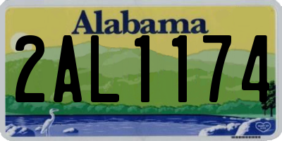 AL license plate 2AL1174