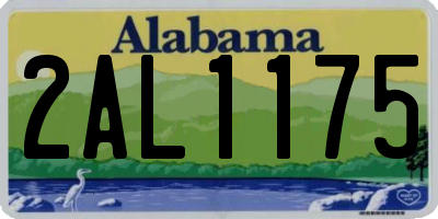AL license plate 2AL1175