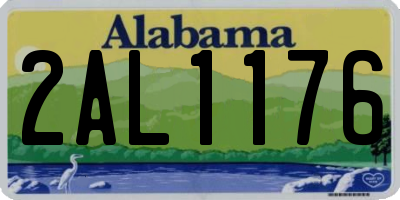AL license plate 2AL1176