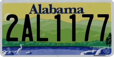 AL license plate 2AL1177