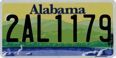 AL license plate 2AL1179