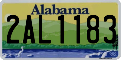 AL license plate 2AL1183
