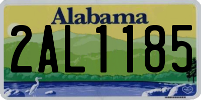 AL license plate 2AL1185