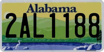 AL license plate 2AL1188