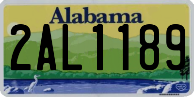 AL license plate 2AL1189