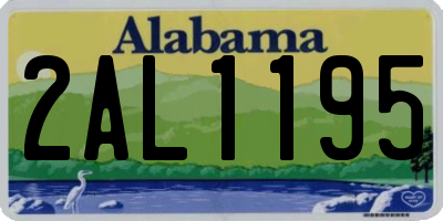 AL license plate 2AL1195