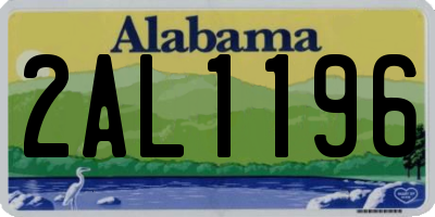 AL license plate 2AL1196