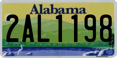 AL license plate 2AL1198