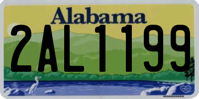 AL license plate 2AL1199