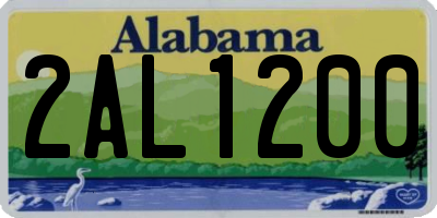 AL license plate 2AL1200