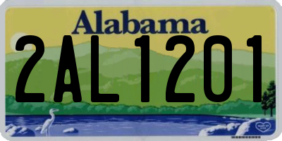 AL license plate 2AL1201