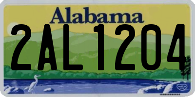 AL license plate 2AL1204