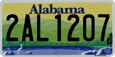 AL license plate 2AL1207