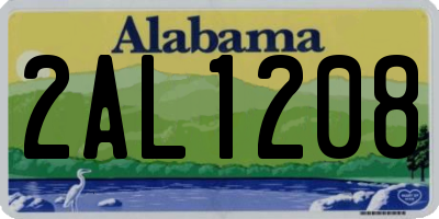 AL license plate 2AL1208