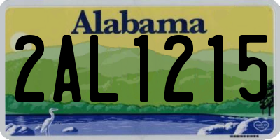 AL license plate 2AL1215