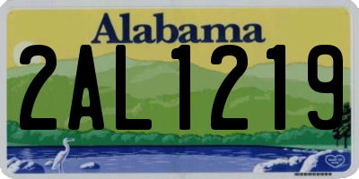 AL license plate 2AL1219