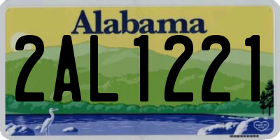 AL license plate 2AL1221