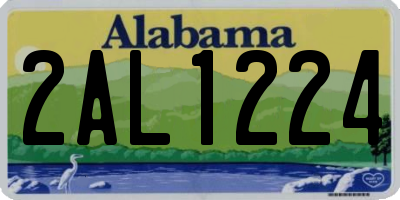 AL license plate 2AL1224