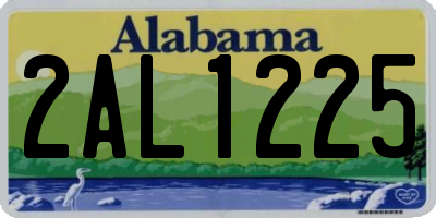 AL license plate 2AL1225