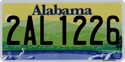 AL license plate 2AL1226