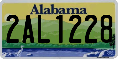 AL license plate 2AL1228