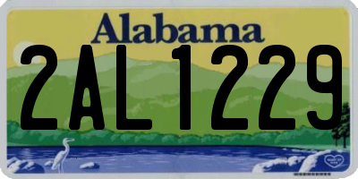 AL license plate 2AL1229