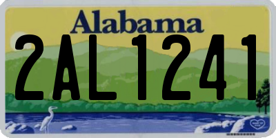 AL license plate 2AL1241