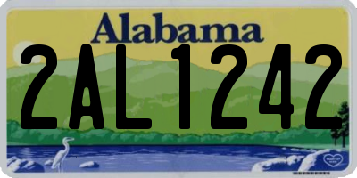 AL license plate 2AL1242