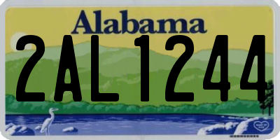 AL license plate 2AL1244