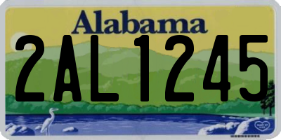 AL license plate 2AL1245