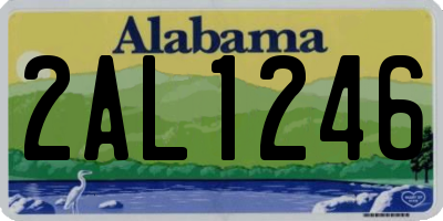 AL license plate 2AL1246