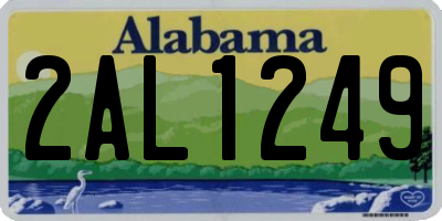 AL license plate 2AL1249