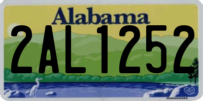 AL license plate 2AL1252