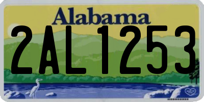 AL license plate 2AL1253